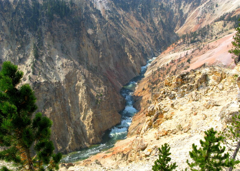 River in Deep Canyon — Brown, Dramatic