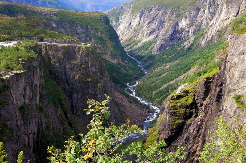 River in Deep Canyon — Green, Dramatic, Afternoon