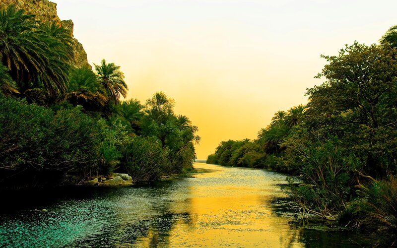 River in Desert Oasis