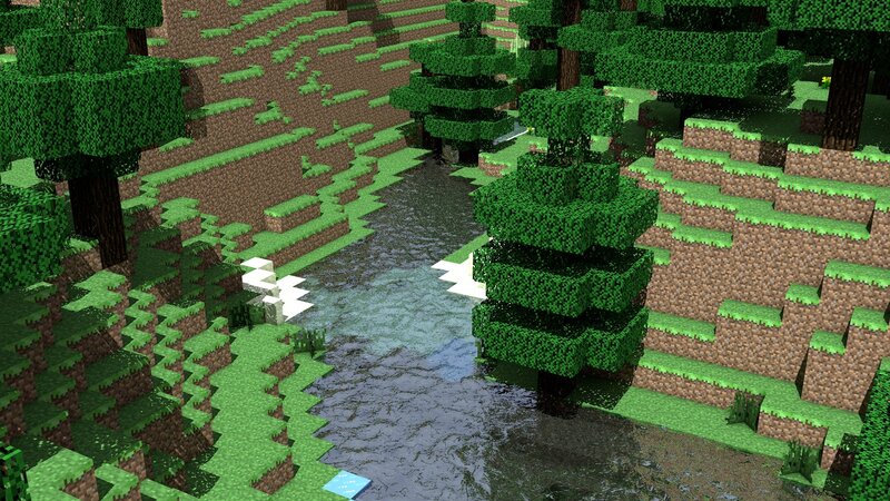 River in Forest Biome — Green, Serene