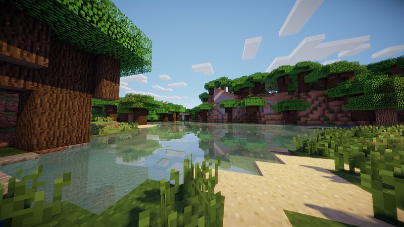 River in Forest Biome — Green