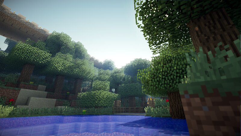 River in Forest — Green, Serene, Afternoon, Pixel Art