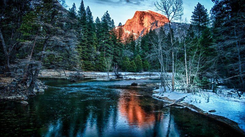 River in Forest Valley — Blue, Dramatic