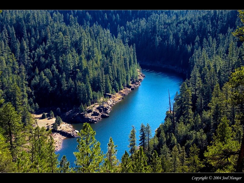 River in Forest Valley — Blue