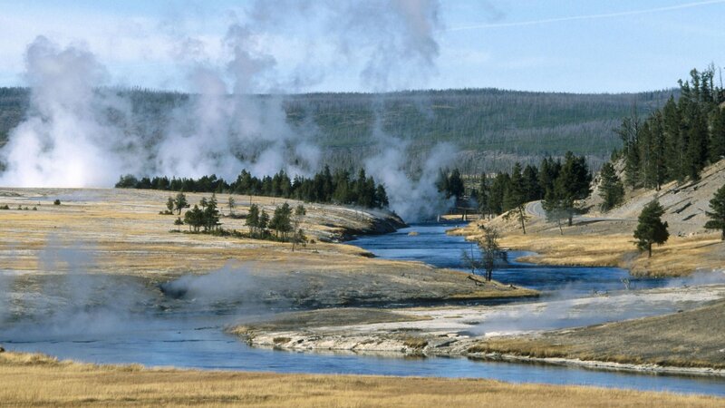 River in Geothermal Area
