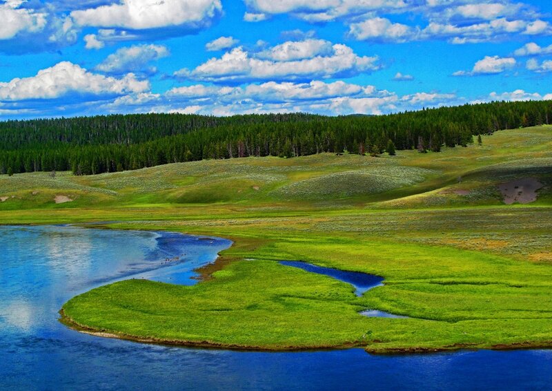 River in Green Valley — Blue
