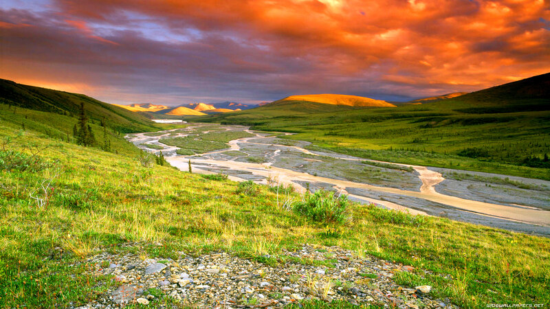 River in Green Valley — Dramatic