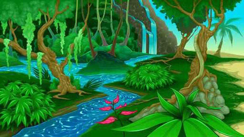 River in Jungle — Green, Serene
