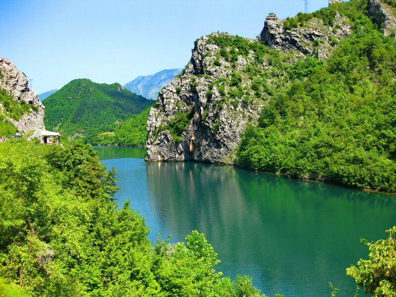 River in Mountain Gorge — Green