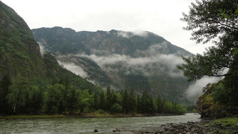 river in mountain valley