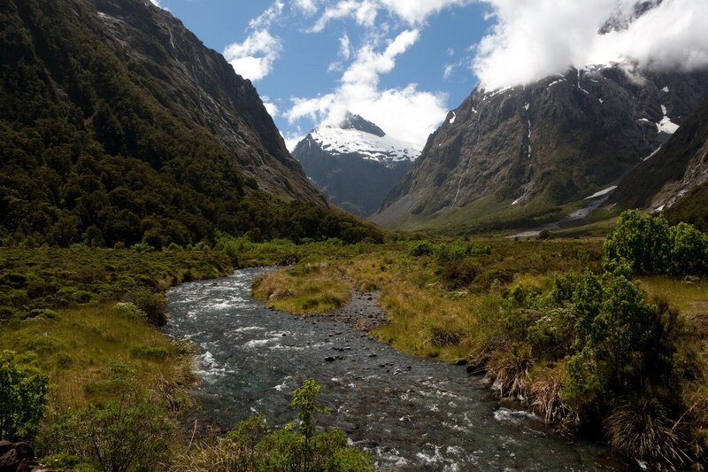 river in mountain valley