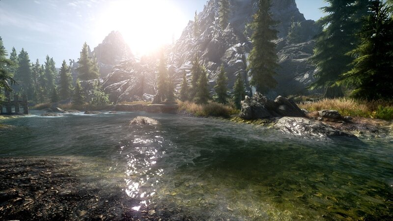 river in mountain valley