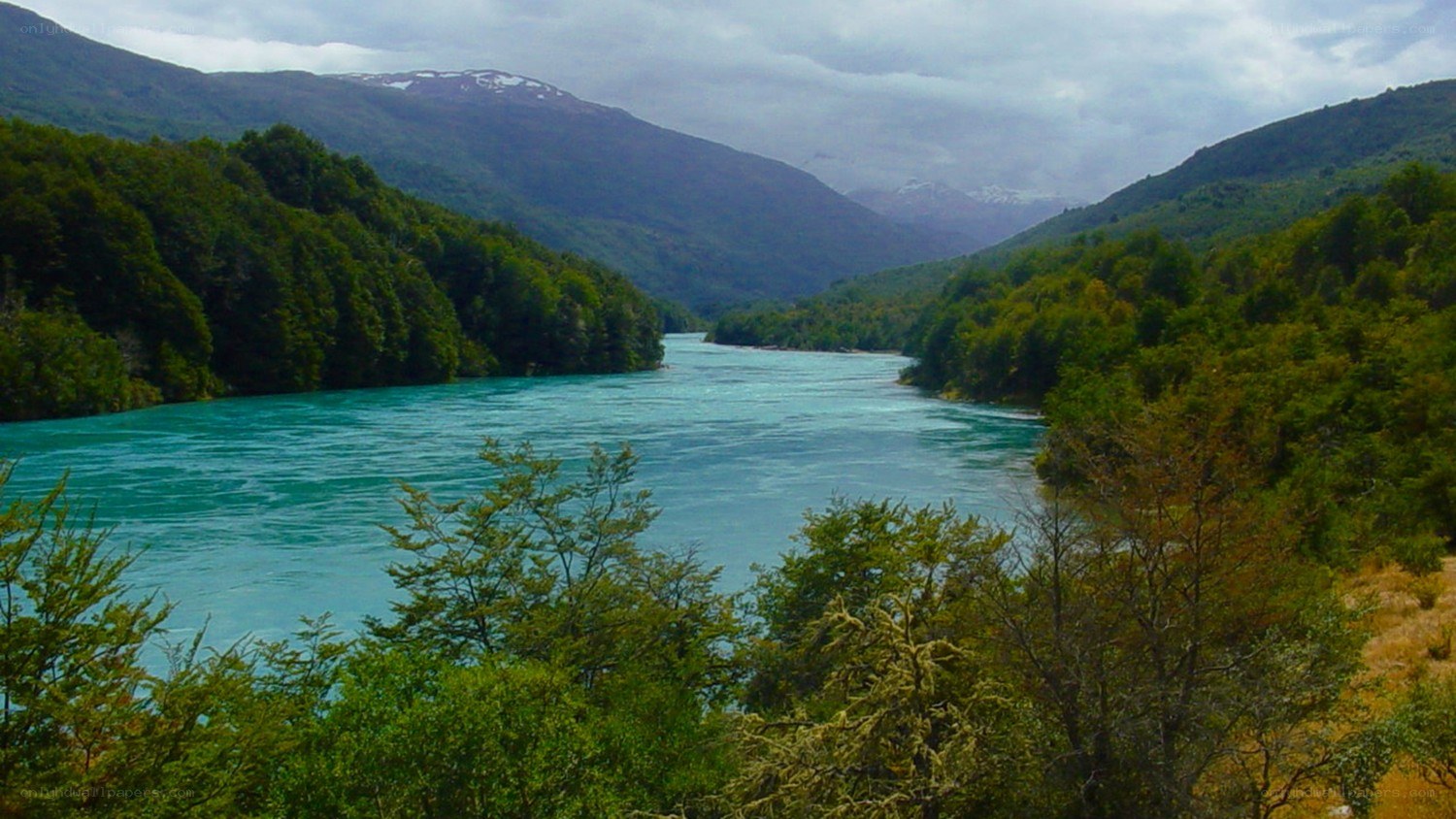 river in mountain valley