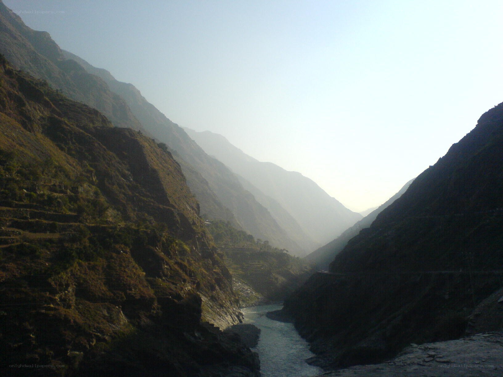 river in mountain valley