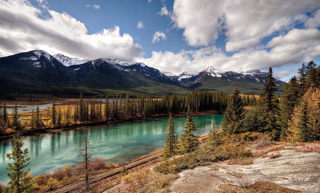 river in mountain valley