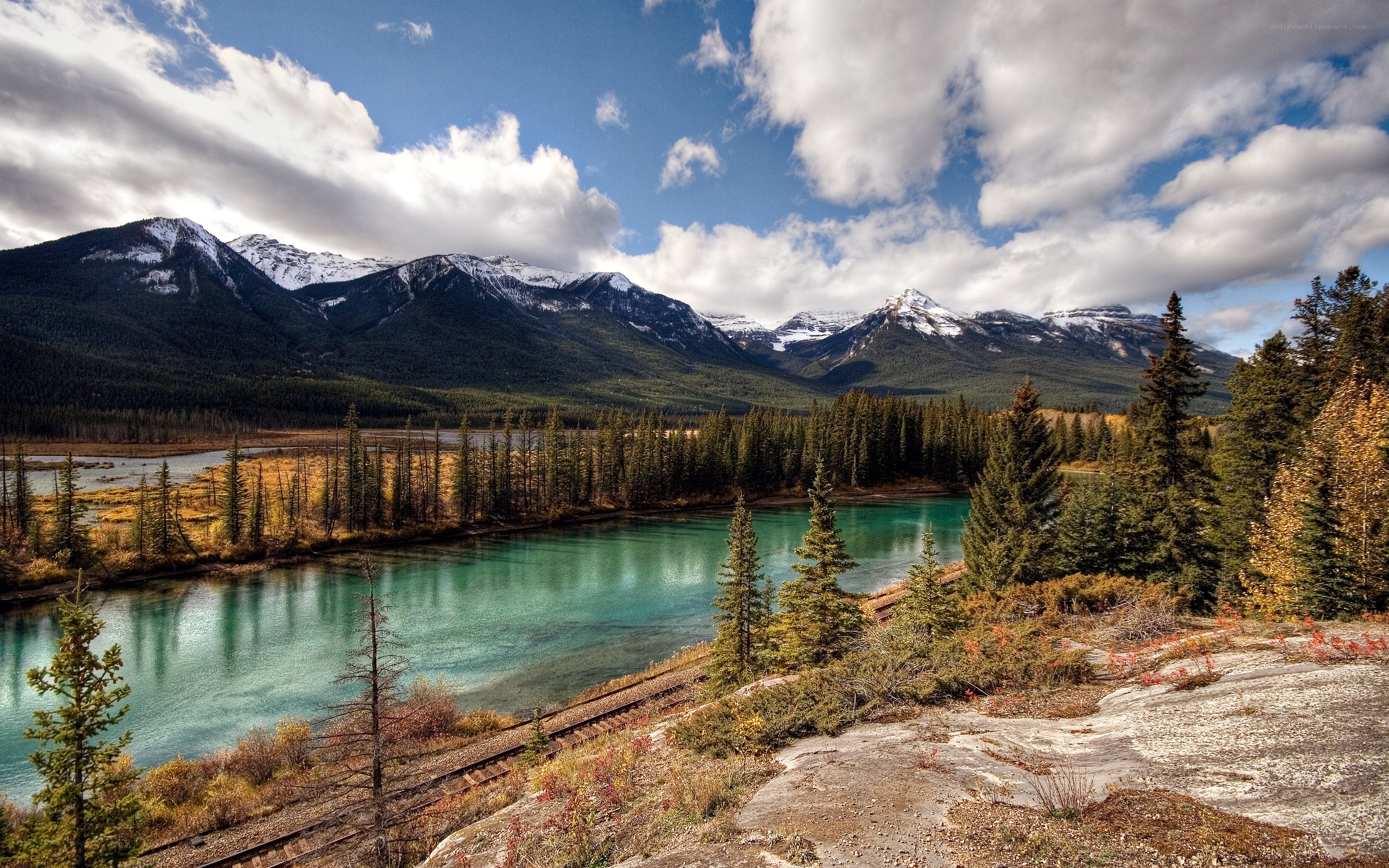 river in mountain valley