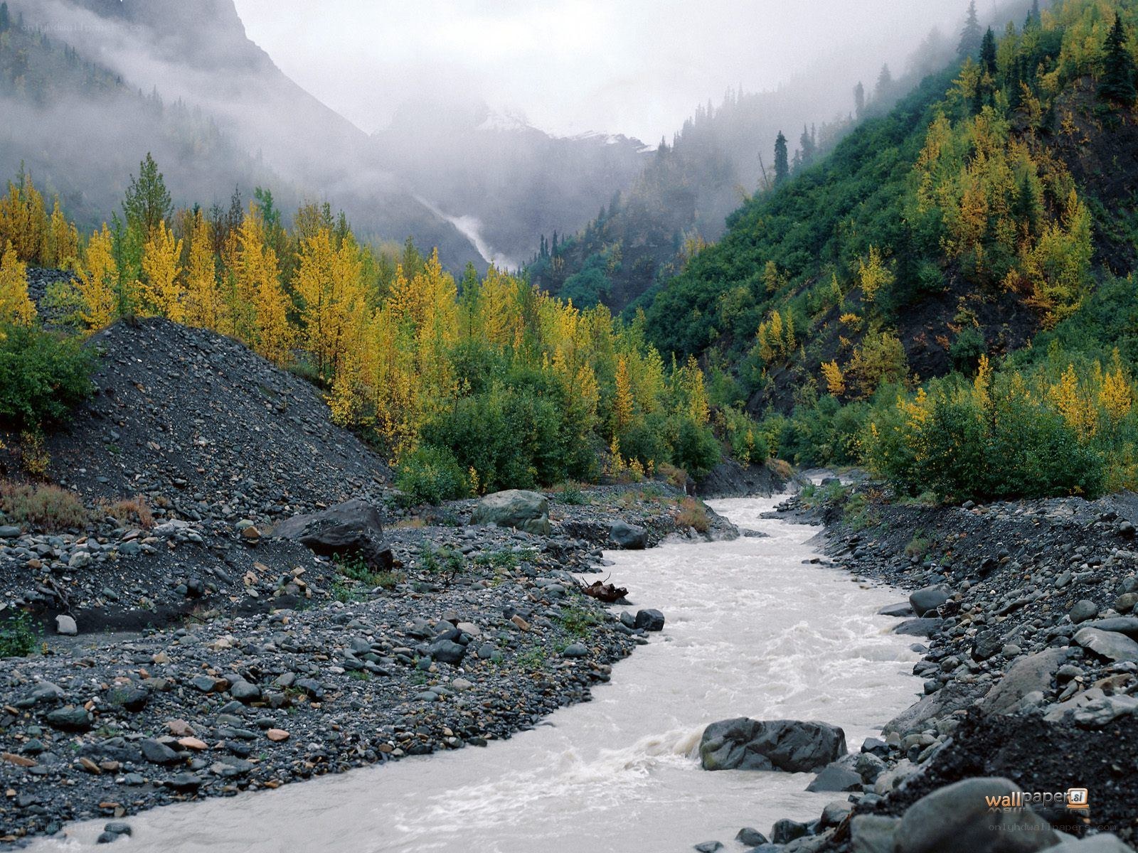river in mountain valley