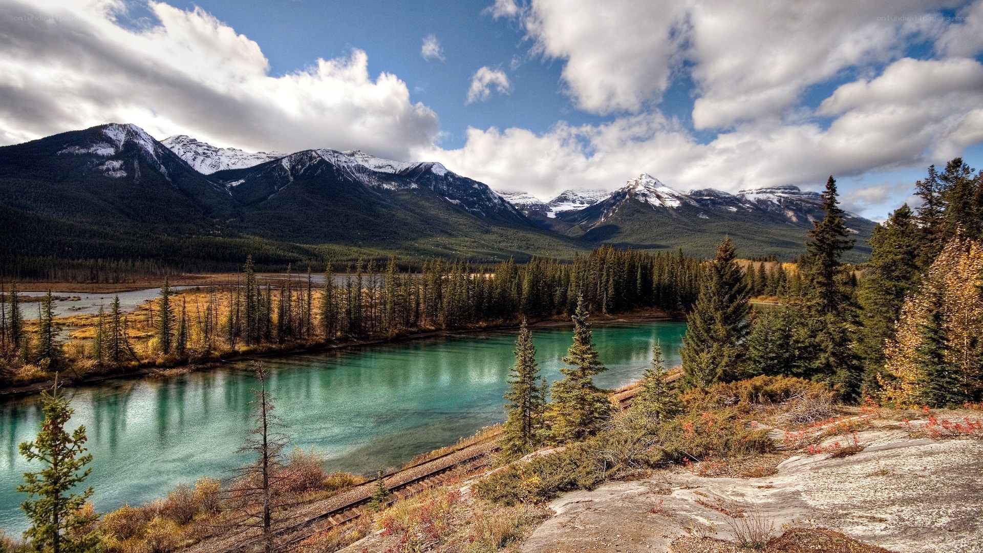 river in mountain valley