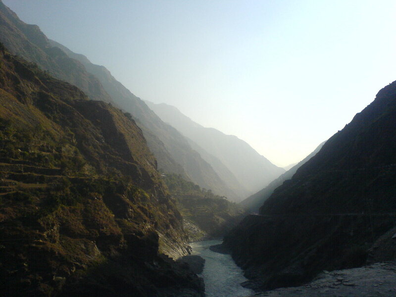 River in Mountain Valley — Brown, Serene, Morning