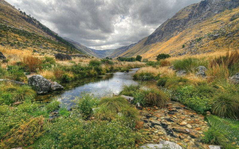 River in Mountain Valley — Dramatic