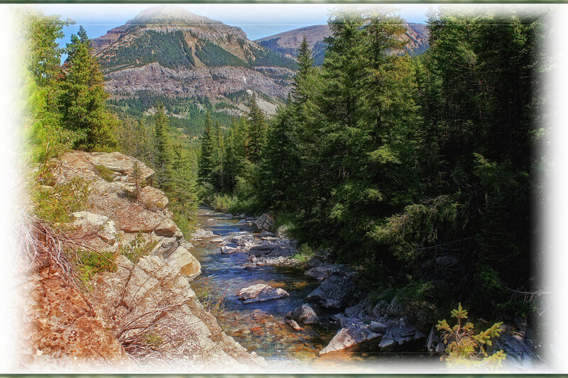 River in Mountain Valley — Green, Serene, Afternoon, Photograph, Forest, Rocks