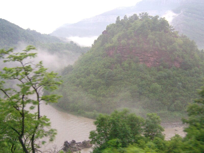 River in Mountain Valley — Green