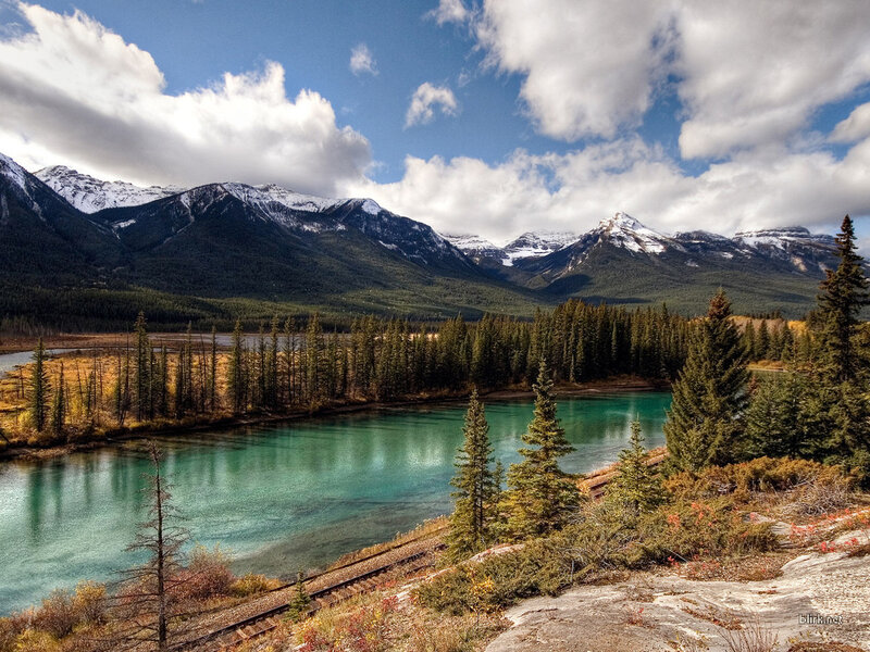 River in Mountain Valley — Serene, Afternoon