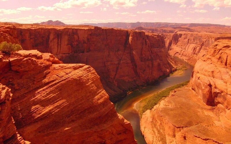 River in Red Canyon — Dramatic
