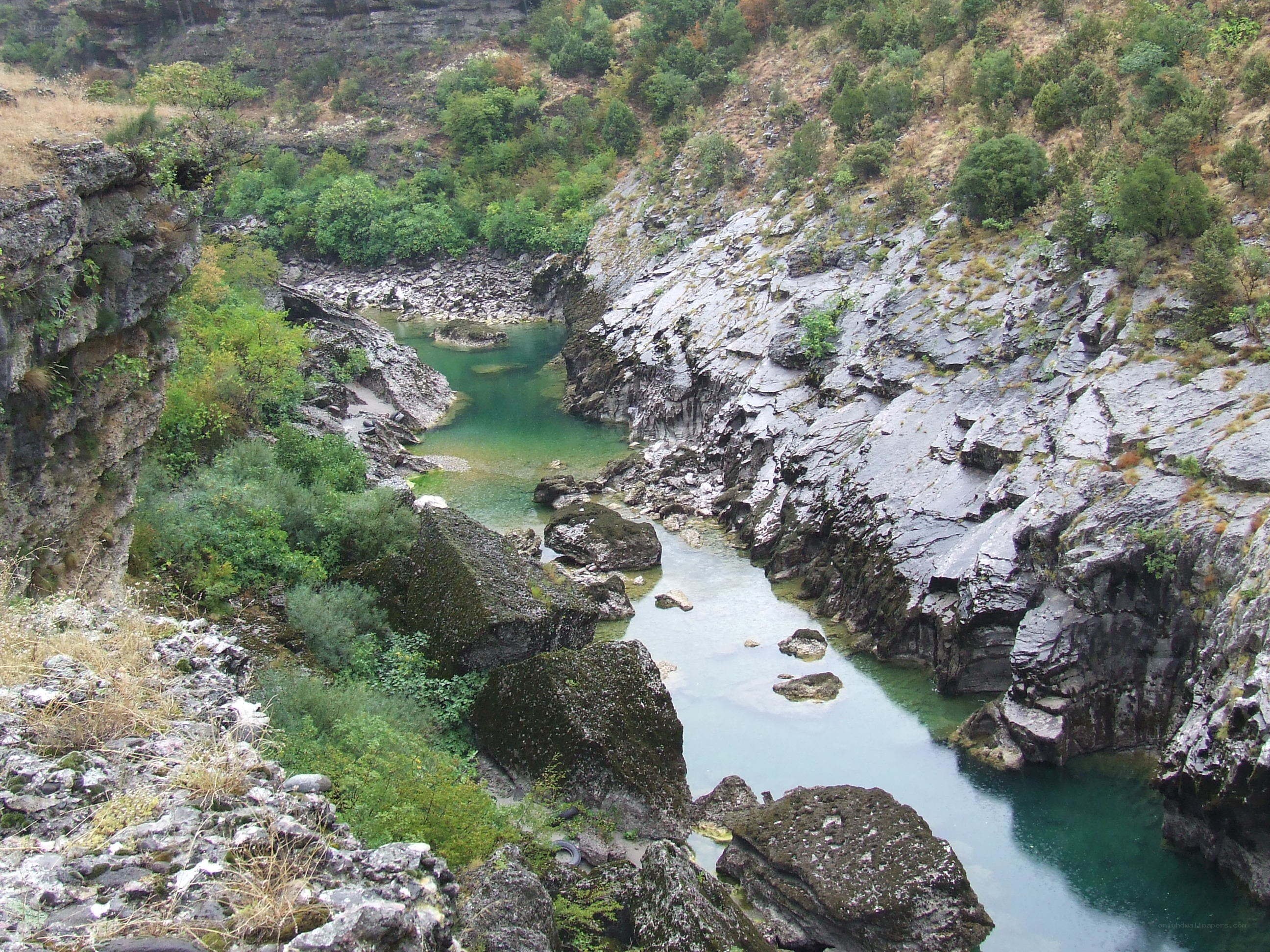 river in rocky canyon