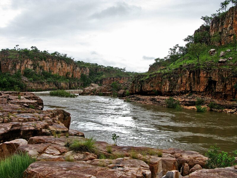 River in Rocky Canyon — Brown, Natural