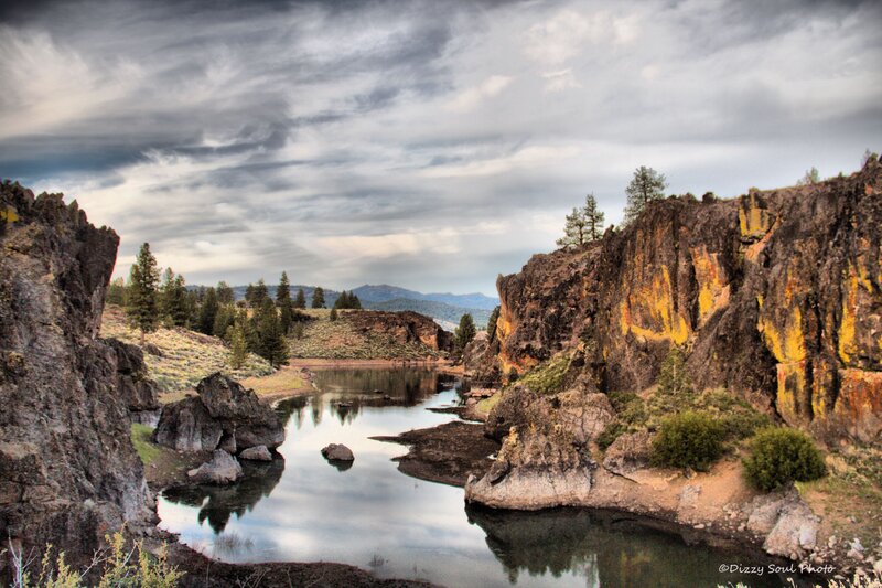 River in Rocky Canyon — Gray