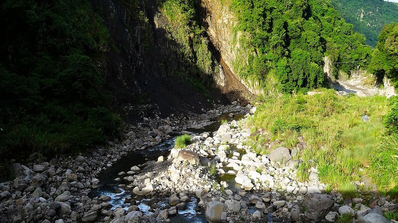 River in Rocky Canyon — Green, Serene, Afternoon, Photograph, Rocks