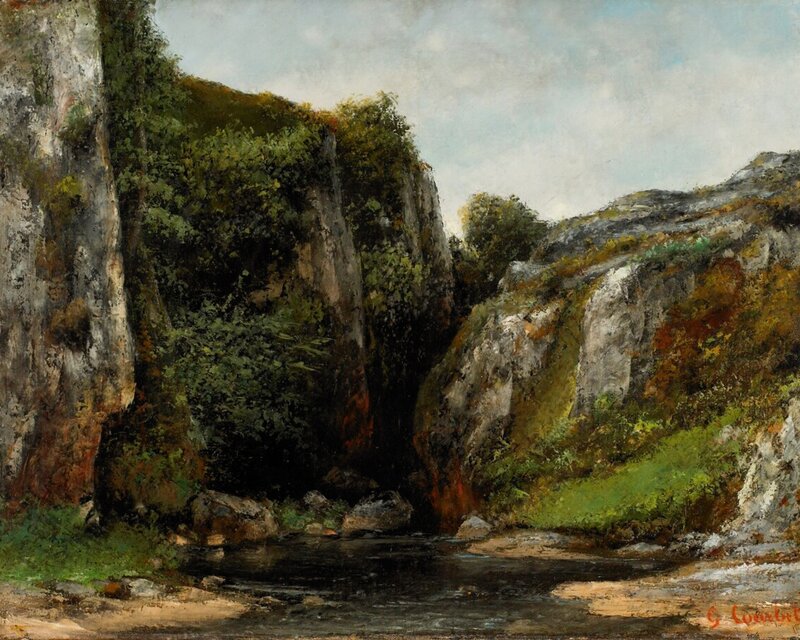 River in Rocky Canyon — Green, Serene