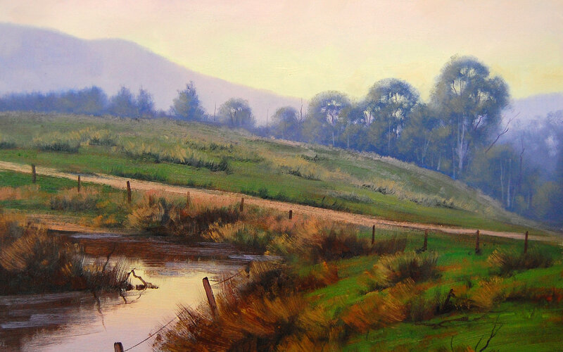 River in Rural Landscape