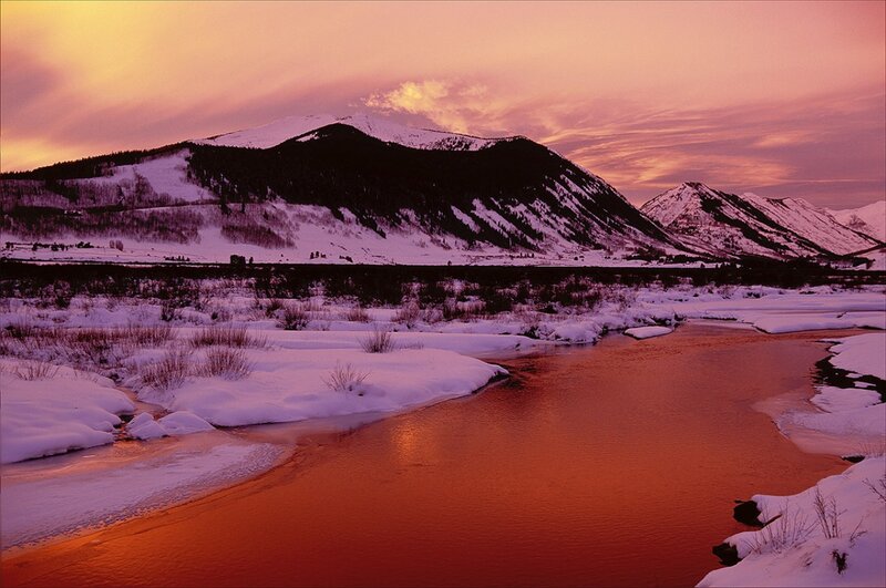 River in Snowy Landscape