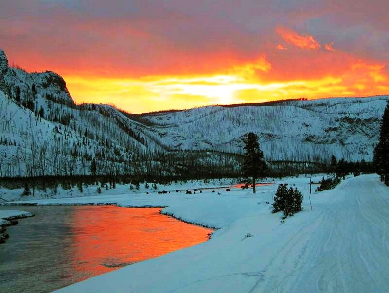 River in Snowy Valley — Orange, Dramatic