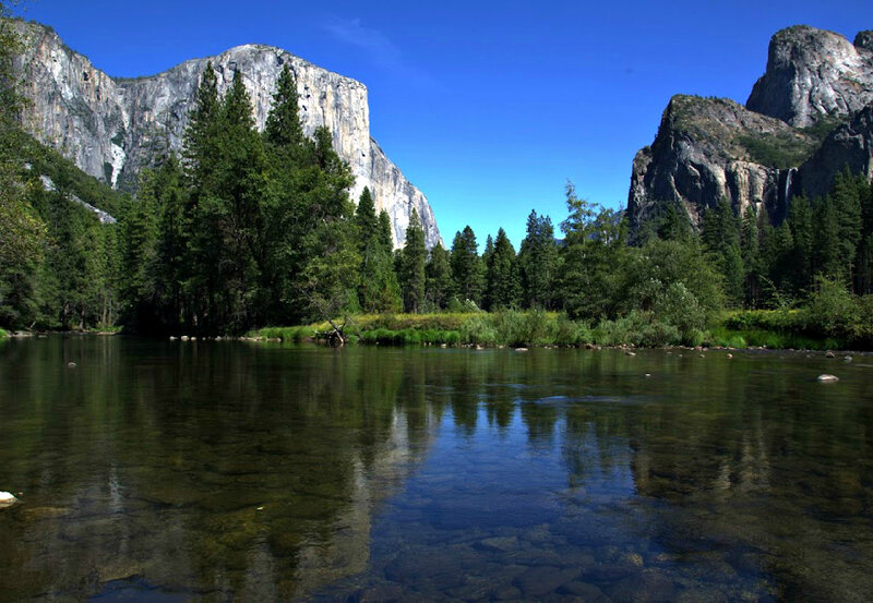 River in Valley — Blue