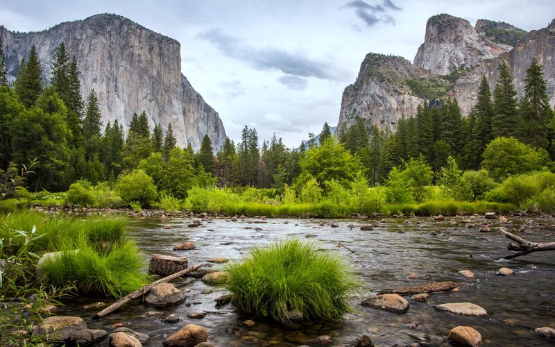River in Valley — Green, Serene, Afternoon