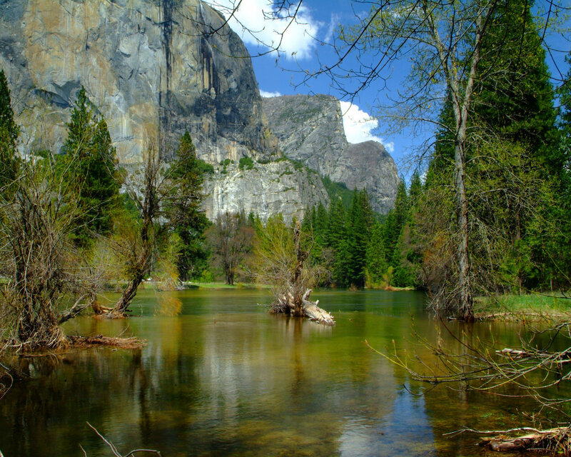 River in Valley — Green, Serene