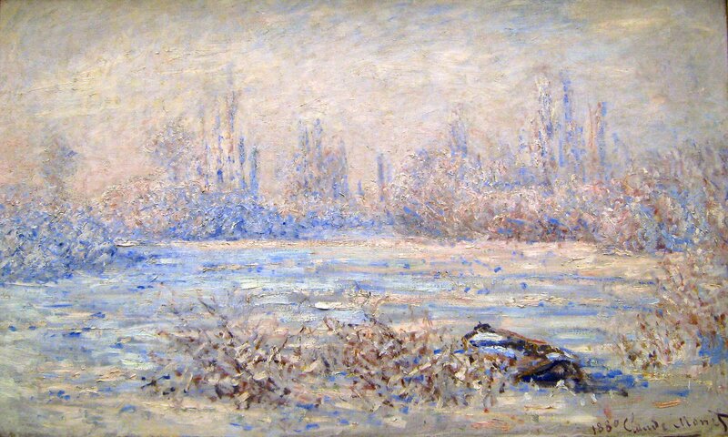 River in Winter Landscape