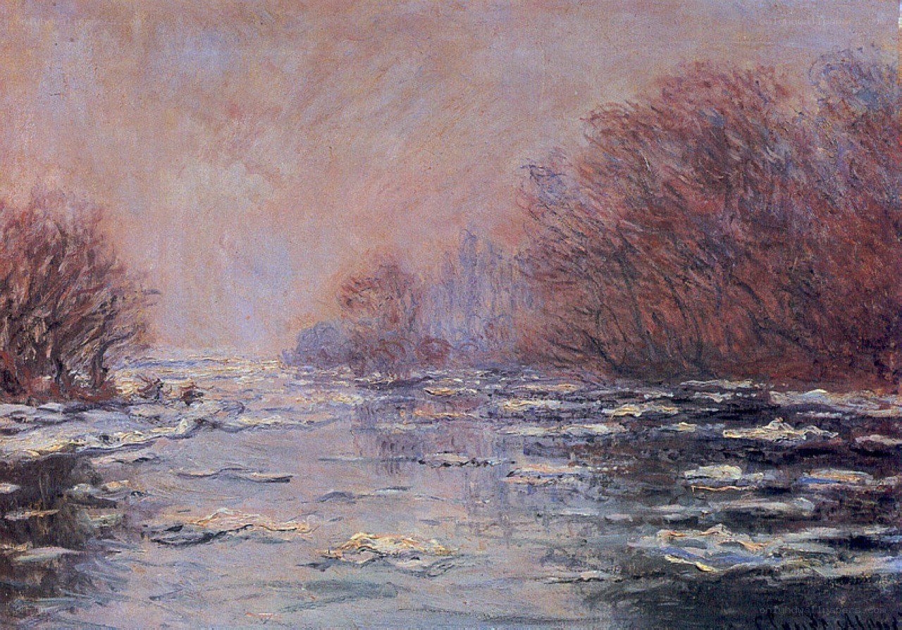 River in Winter Landscape