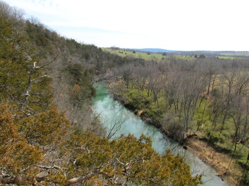 River in Wooded Valley — Green