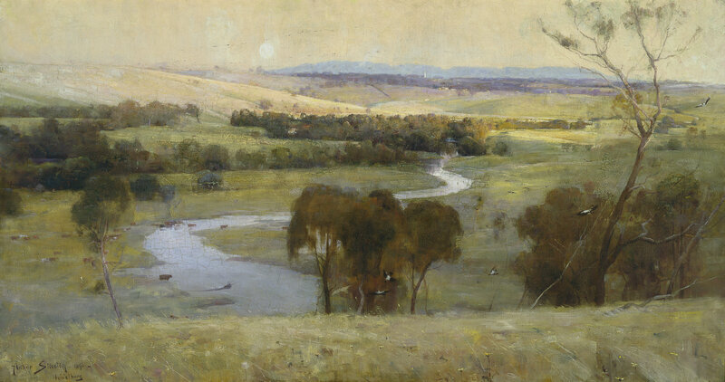 River landscape painting
