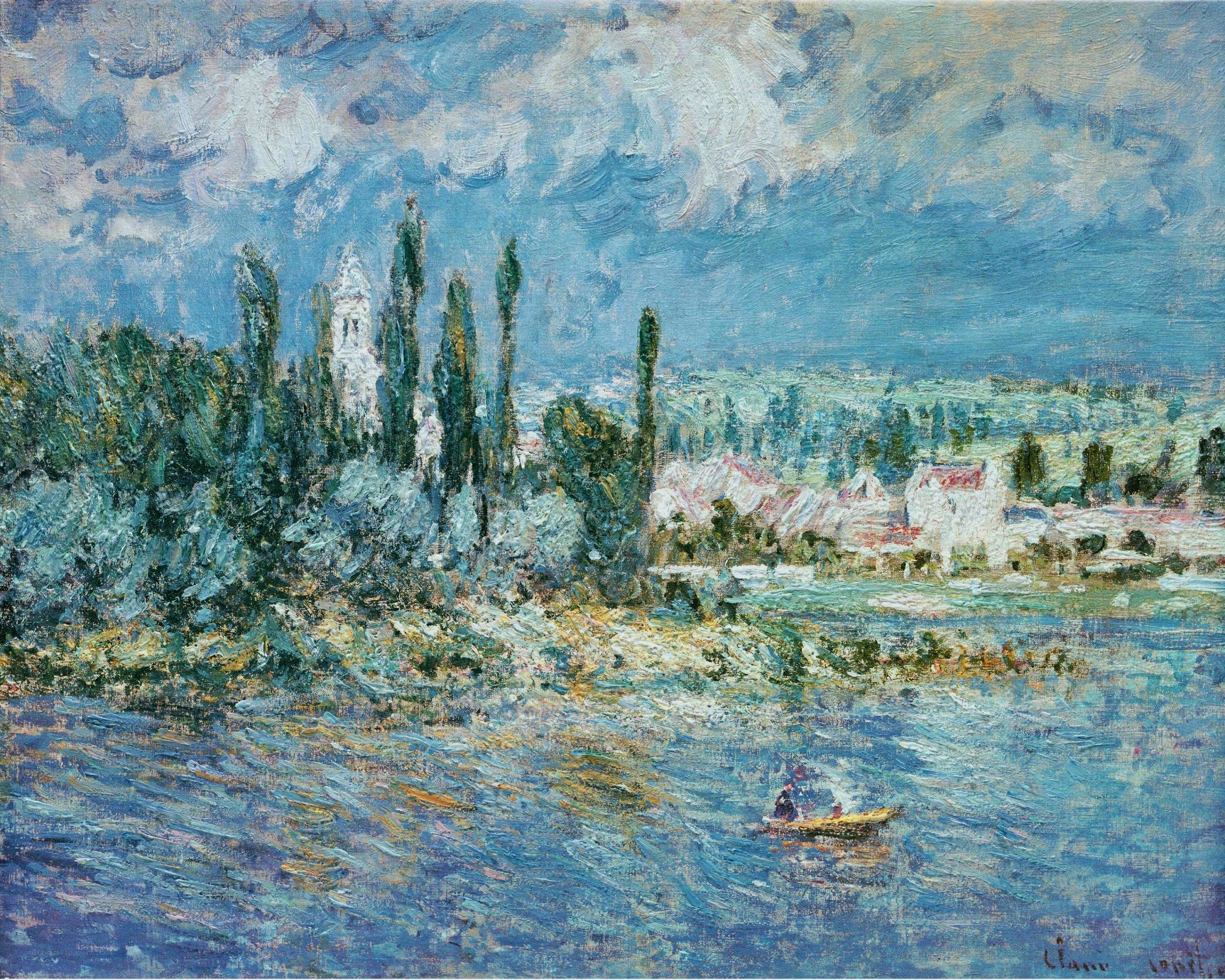 River Landscape with Boats