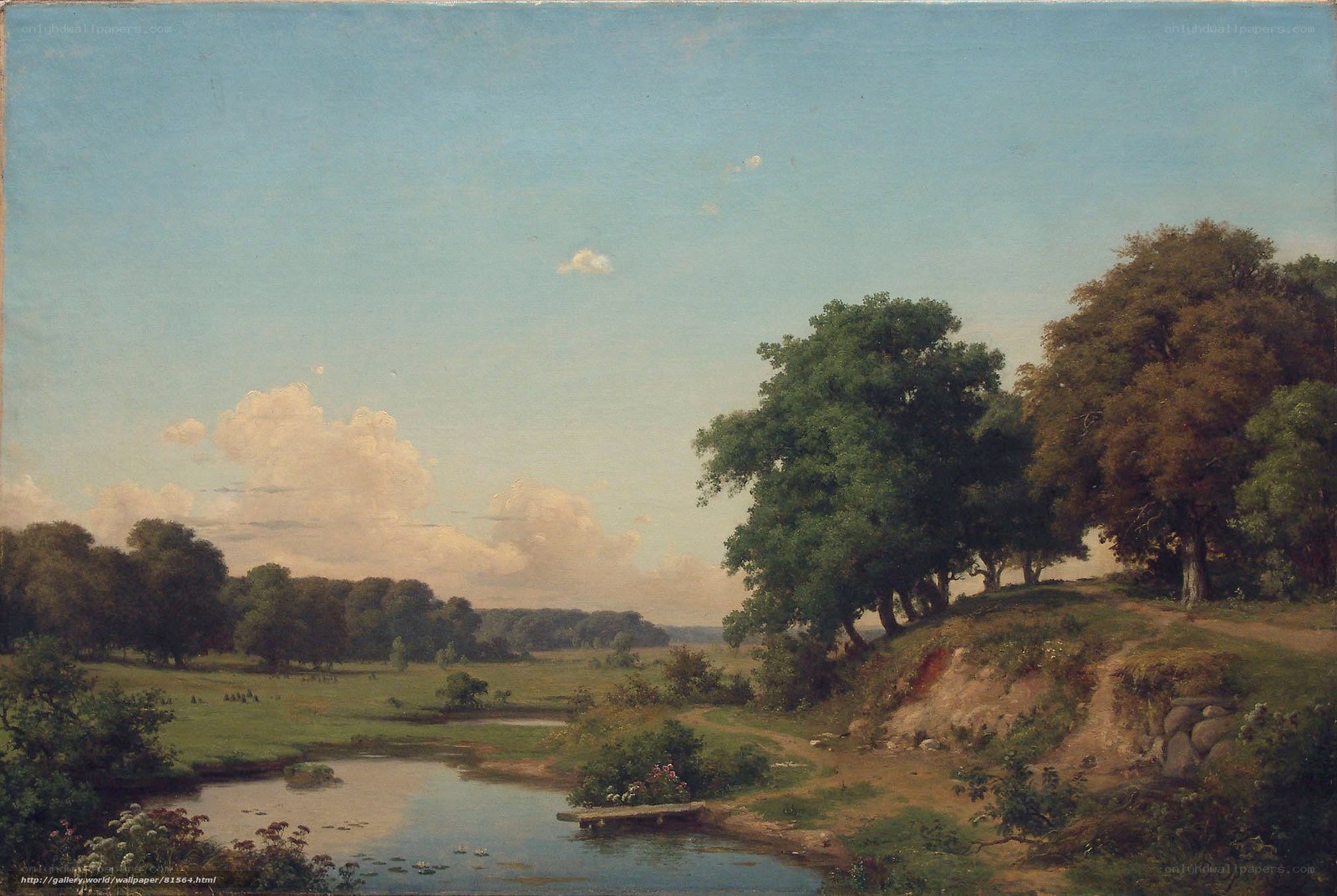 River Landscape with Trees