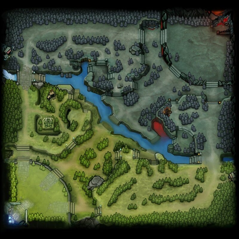 River Map with Structures