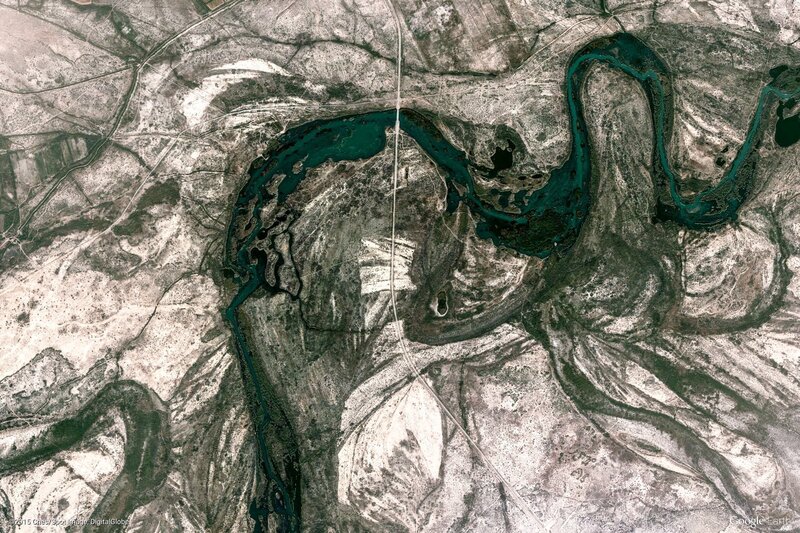 River Meander from Above