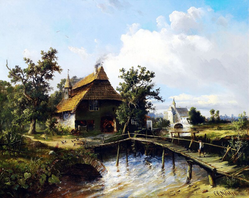 River Mill Scene