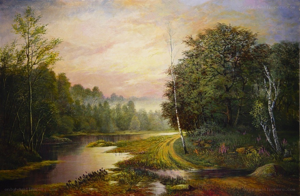 River Path in Forest Landscape