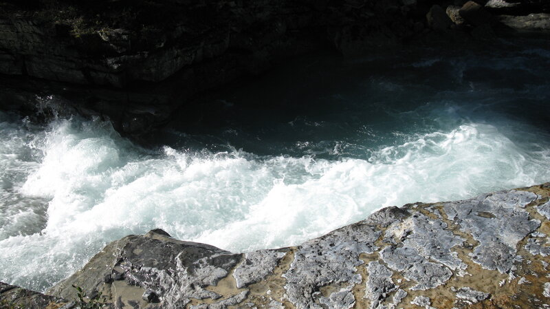 River Rapids at Cliff Edge — White
